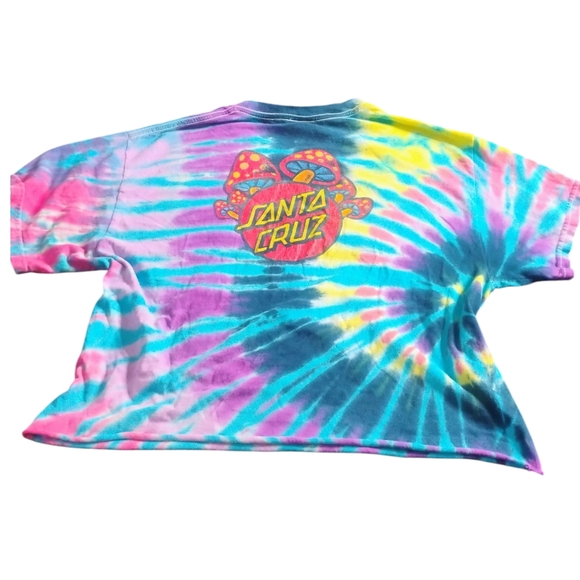 SANTA CRUZ Skateboards VINTAGE 90s Y2K UNISEX Men's (M) Women's (L) Tie-Dye Crop - Picture 4 of 12